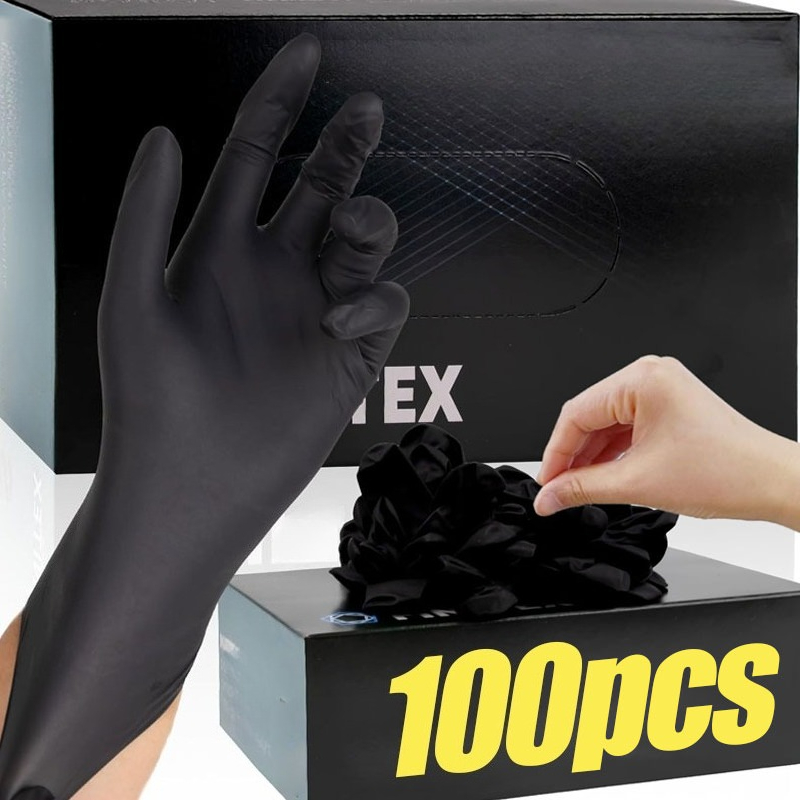Latex Disposable Glove - Sarung Tangan Sekali Pakai Hitam Unisex