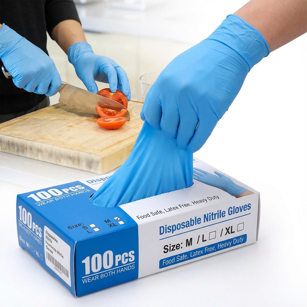 100pcs Sarung Tangan Sekali Pa - Nitrile Mechanic Glove ulasan dan harga